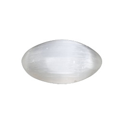 Selenite palm stone